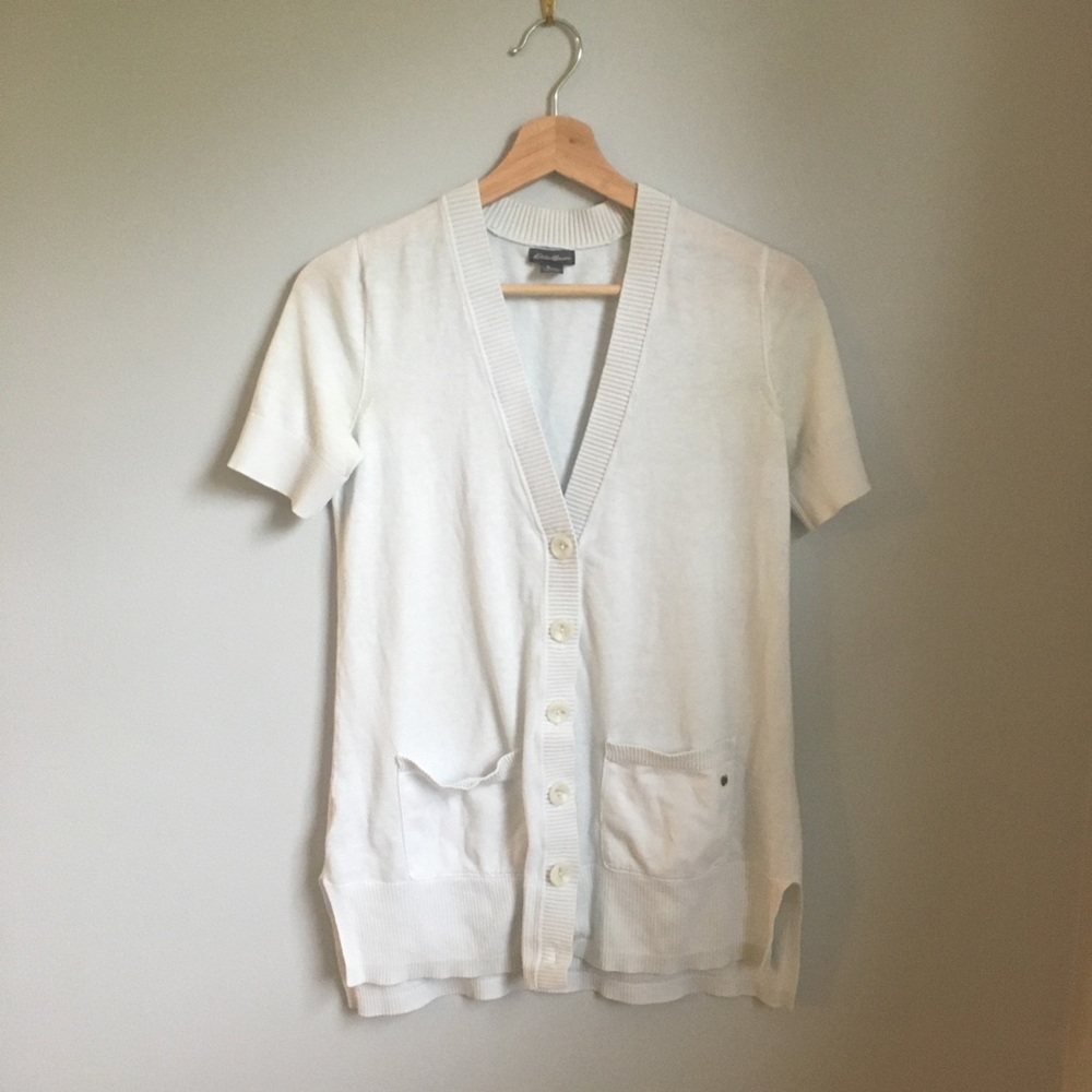 Eddie Bauer Short Sleeve Cardigan Size XS
